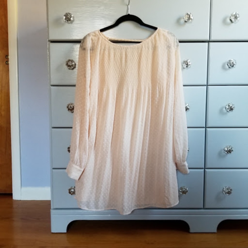 Kimchi Blue | Pintuck Chiffon Swing Dress